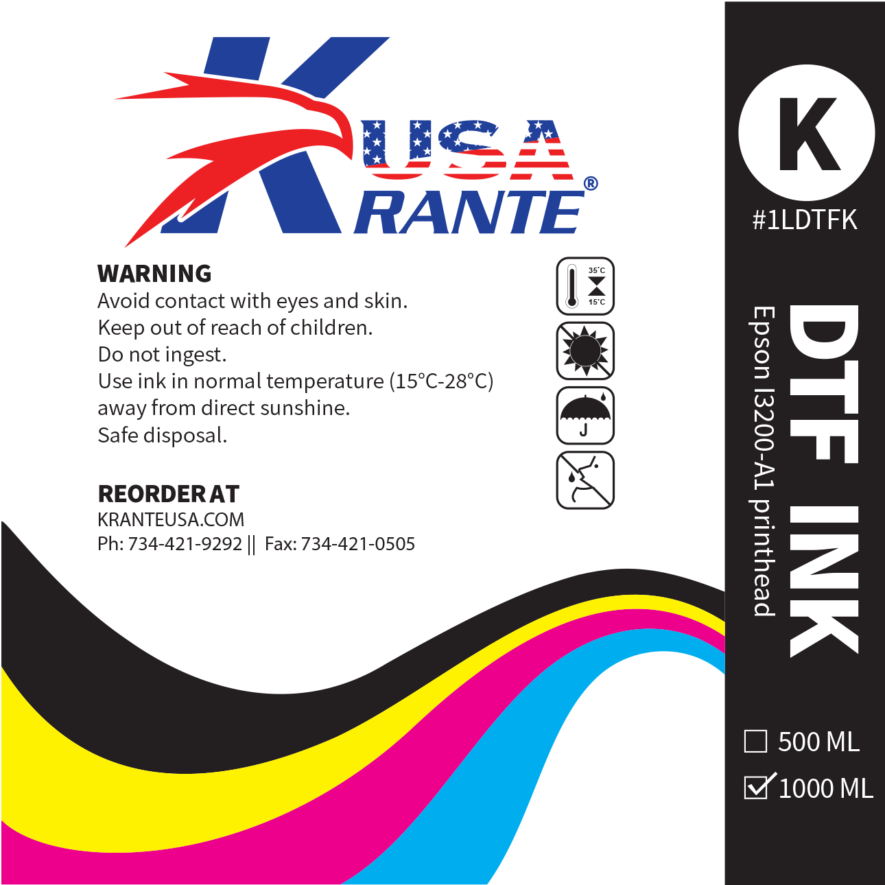 Dtk Ink Premium DTF Ink - Black – Kranteusa.com